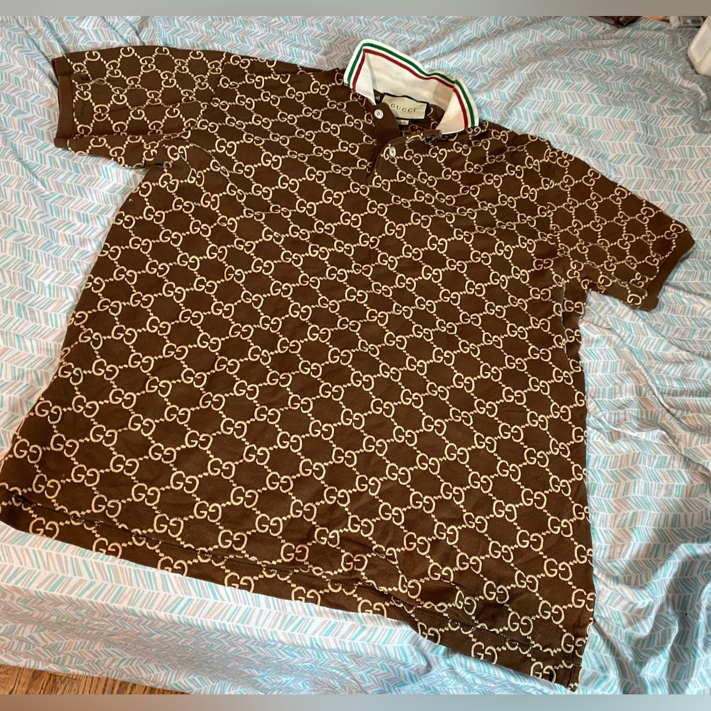 GUCCI - Logo-Embroidered Stretch-Cotton Piqué Polo Shirt - Brown